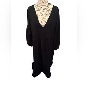 ASOS Curve Black Long Sleeve Dress